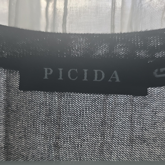 Black Sheer Long Sleeve Top - Picture 2 of 3